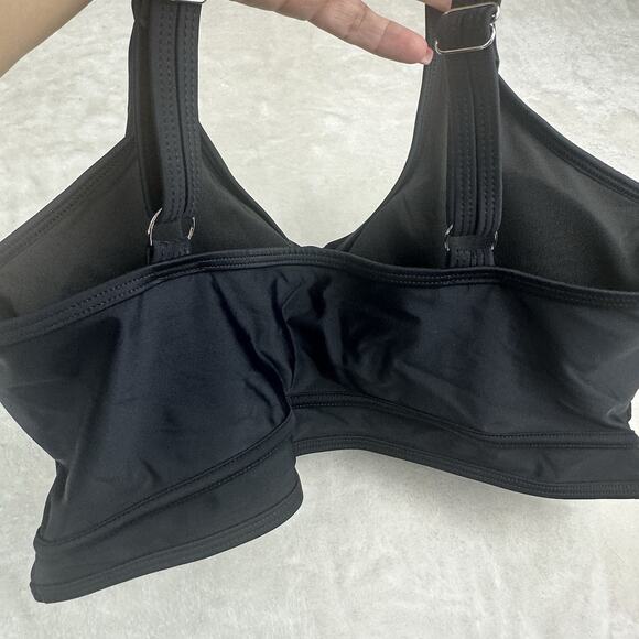 BMJL Women's Black High Waisted 2-Piece Set Sporty Swimsuits Padded Size XL NEW - Picture 6 of 8